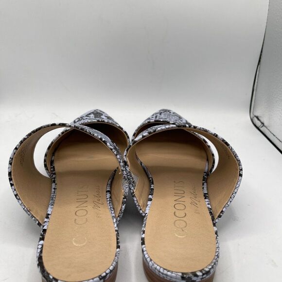 Coconuts by MATISSE Shay Purple Snake Print Pointed Mules 7 NWOB - Picture 5 of 10